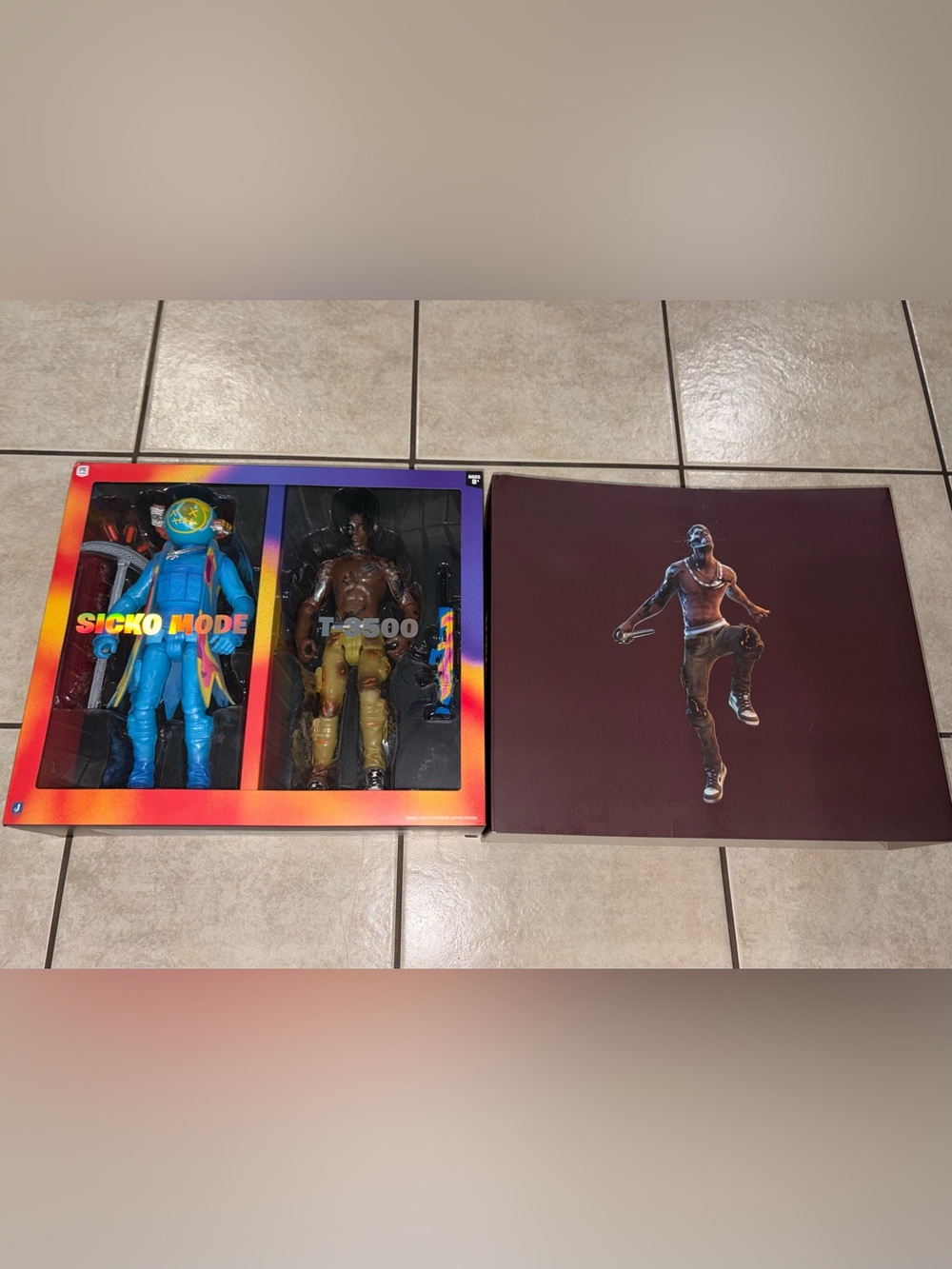 Fortnite Sicko Mode & T-9500 Dual Action Figure Set cactus jack Blue & Brown